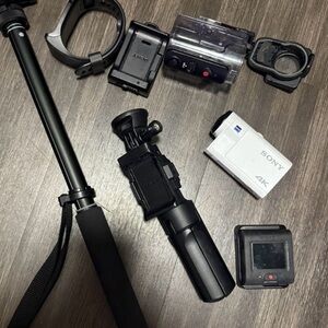 Sony White and Black 4K Action Camera Set
